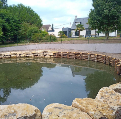 enrochement sur mesure à Benais près de Bourgueil en Indre-et-Loire 37