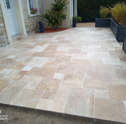 maçonnerie paysagère à Benais près de Bourgueil en Indre-et-Loire 37